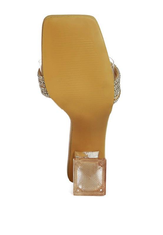 Women's Shoes - Heels Hiorda Knotted Diamante Strap Spool Heel Sandals