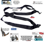 Black Hip-Clip UnderUp Suspenders, adjustable for secure fit