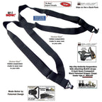 Holdup men's black suspenders, durable elastic, perfect for casual wear
