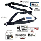 Holdup Under-Up Suspenders in black, perfect for secure backpack use