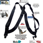 Black Holdup suspenders, adjustable straps for secure fit and comfort