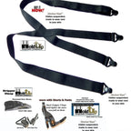 black Gripper Clasp suspenders made for comfort and hidden wear