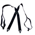 Men's black Holdup suspenders, adjustable fabric for comfort