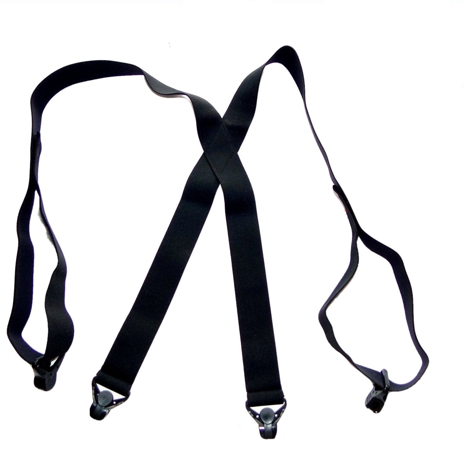 Men's black Holdup suspenders, adjustable fabric for comfort
