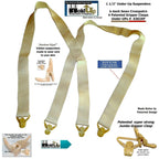 1.5-inch under-up suspenders in tan with patented gripper clasps