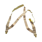 Men's beige suspenders, adjustable fabric, great for formal wear