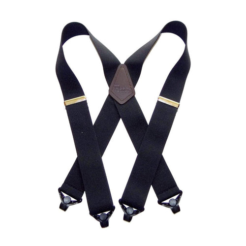 Black Holdup suspenders for men, durable elastic material for comfort