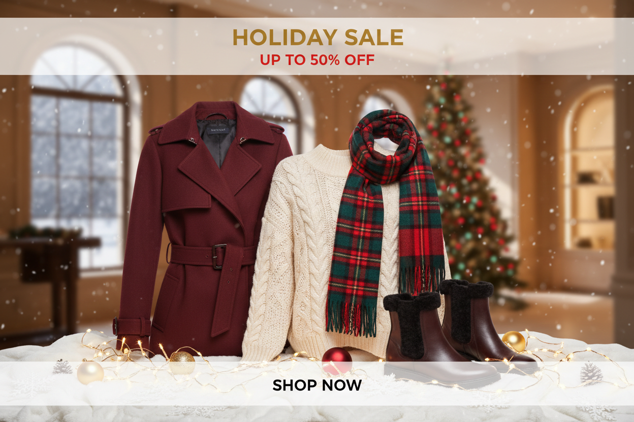 holiday sale on fashion clothing