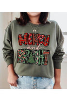 Color Bear holiday themed sweatshirt featuring a Merry and Bright design in festive colors