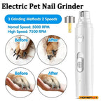 White electric dog nail grinder for safe pet nail trimming