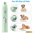 Electric dog nail grinder in mint green for all pet sizes