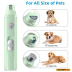 Electric dog nail grinder in mint green for all pet sizes