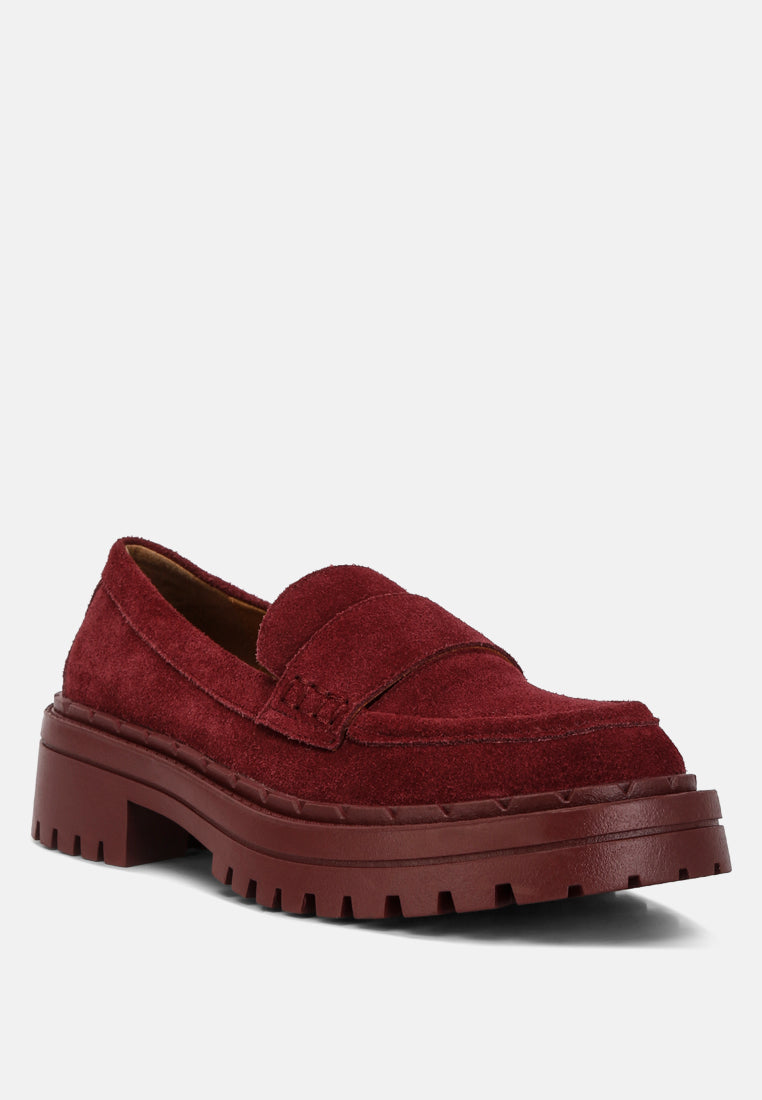 Honora Suede Chunky Loafers