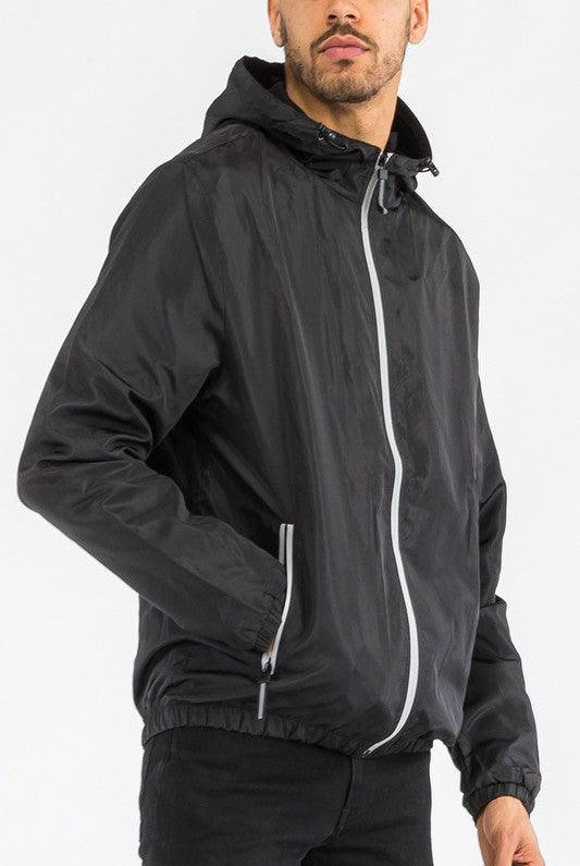 Men's Jackets Hooded Lightweight Windbreaker Jackets