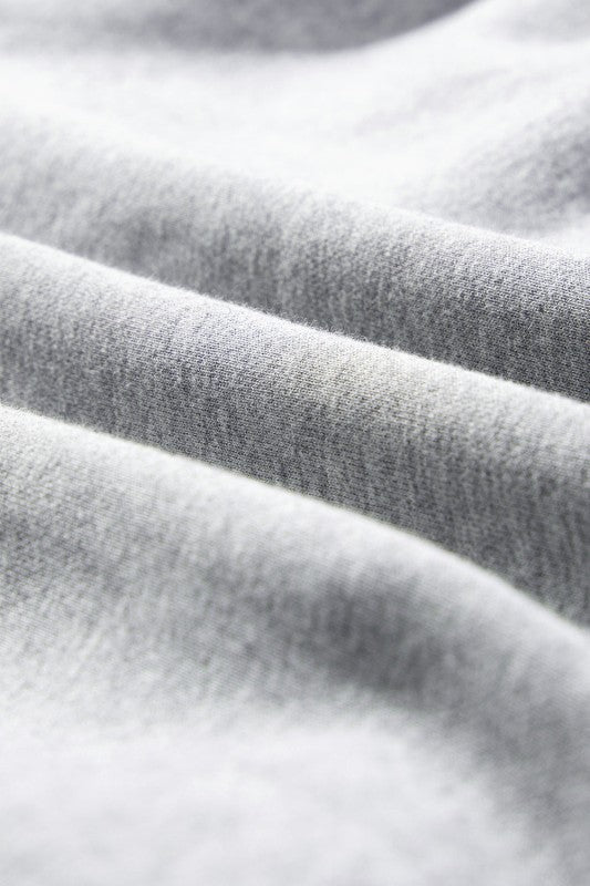 Women's gray hoodie essential made of soft cotton blend fabric