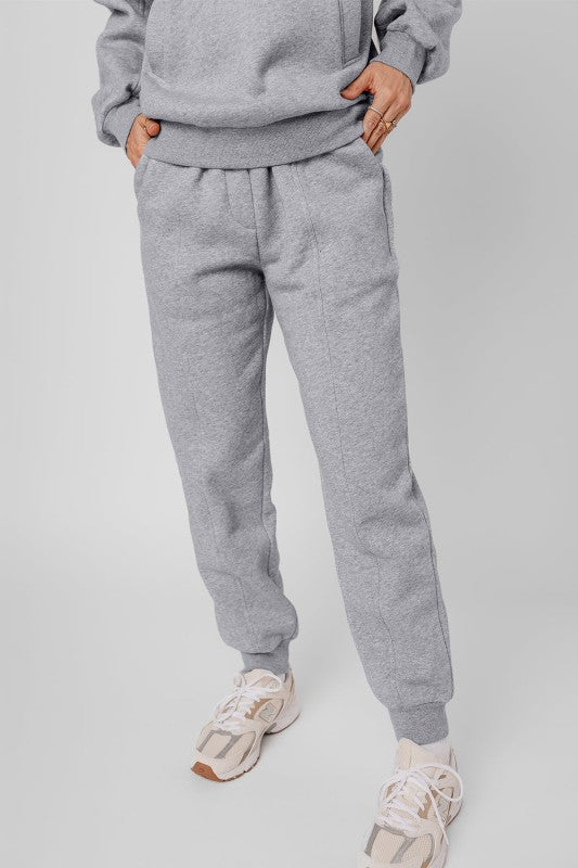 Women's gray fleece hoodie essential for casual workouts