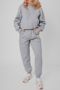 Women's JUNIPER BLVD hoodie essential in gray, soft material for activewear