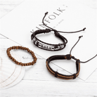 Hope bracelet set for men featuring leather and bead designs for a stylish accessory look