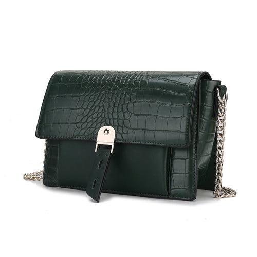 Wallets, Handbags & Accessories Hope Crocodile Embossed Vegan Leather Women Shoulder Handbag