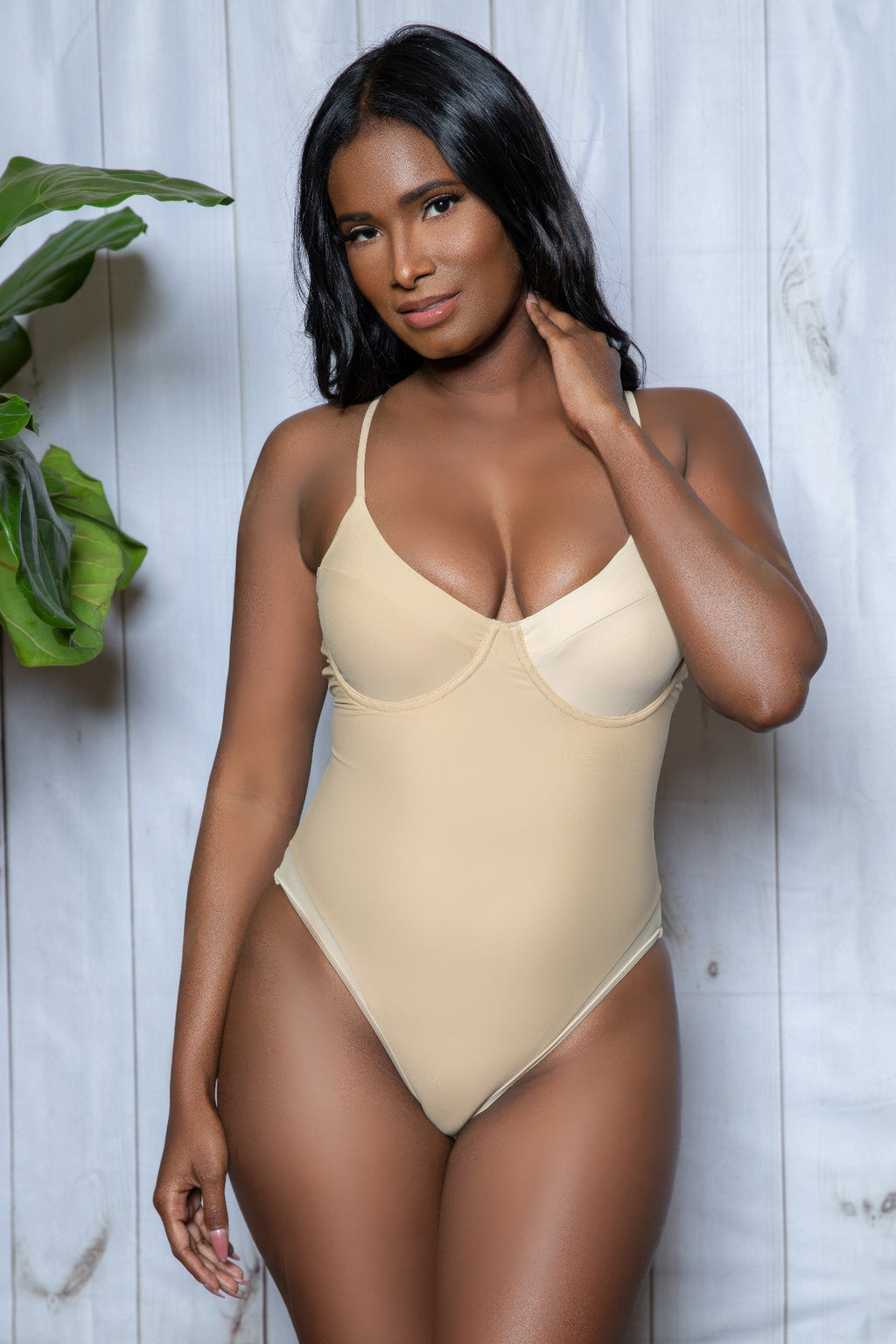 Women's nude hornet charlotte swimsuit for beach outings