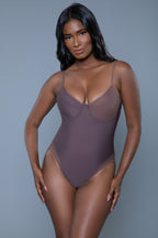 Women's hornet charlotte one-piece swimsuit in taupe, perfect for summer outings
