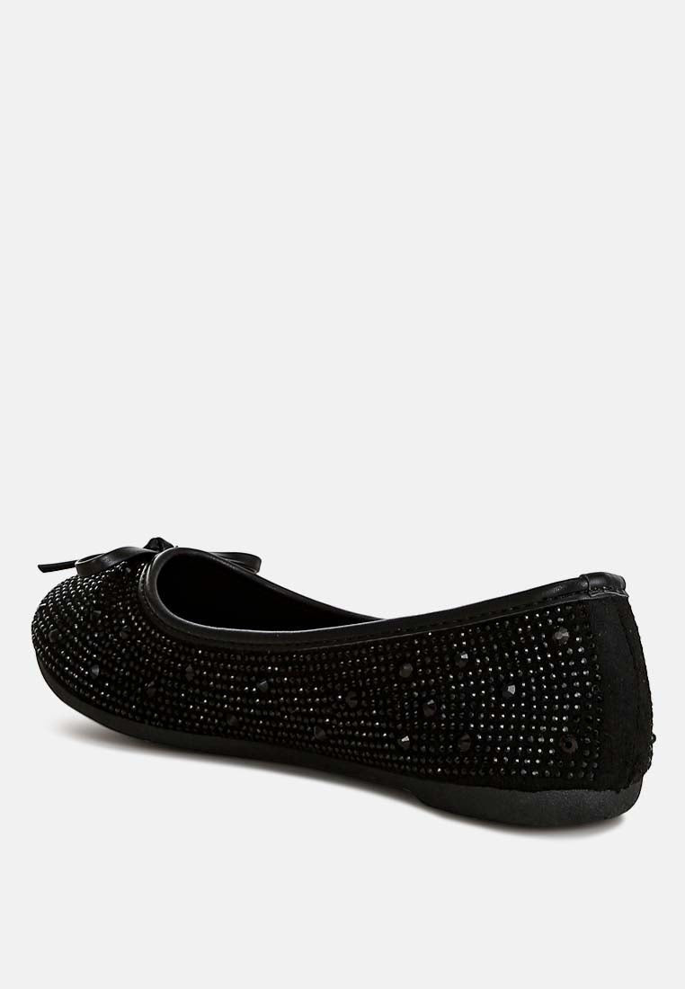 Ballerines ornées de clous et de strass Hosana