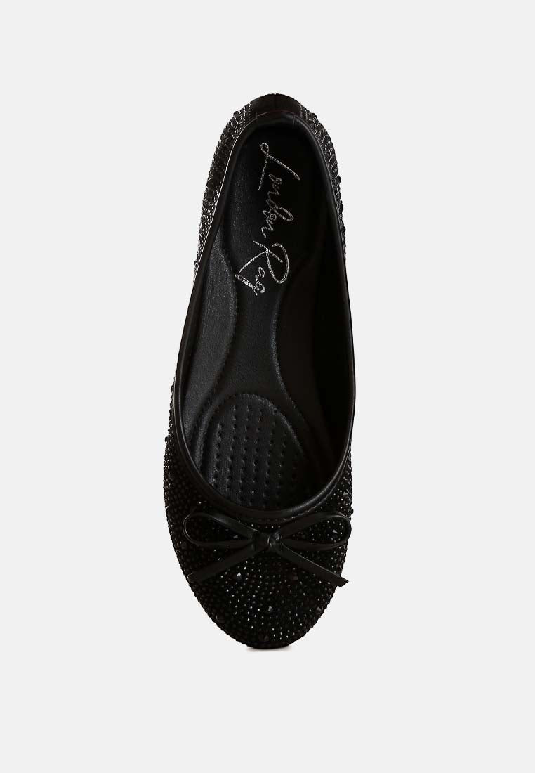 Ballerines ornées de clous et de strass Hosana