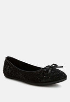 Ballerines ornées de clous et de strass Hosana