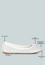 Ballerines ornées de clous et de strass Hosana