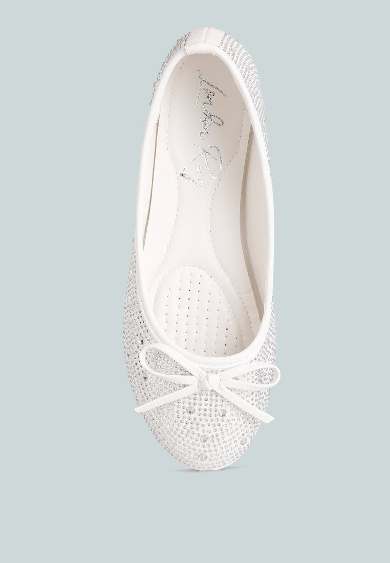 Ballerines ornées de clous et de strass Hosana