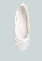 Ballerines ornées de clous et de strass Hosana