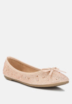 Ballerines ornées de clous et de strass Hosana
