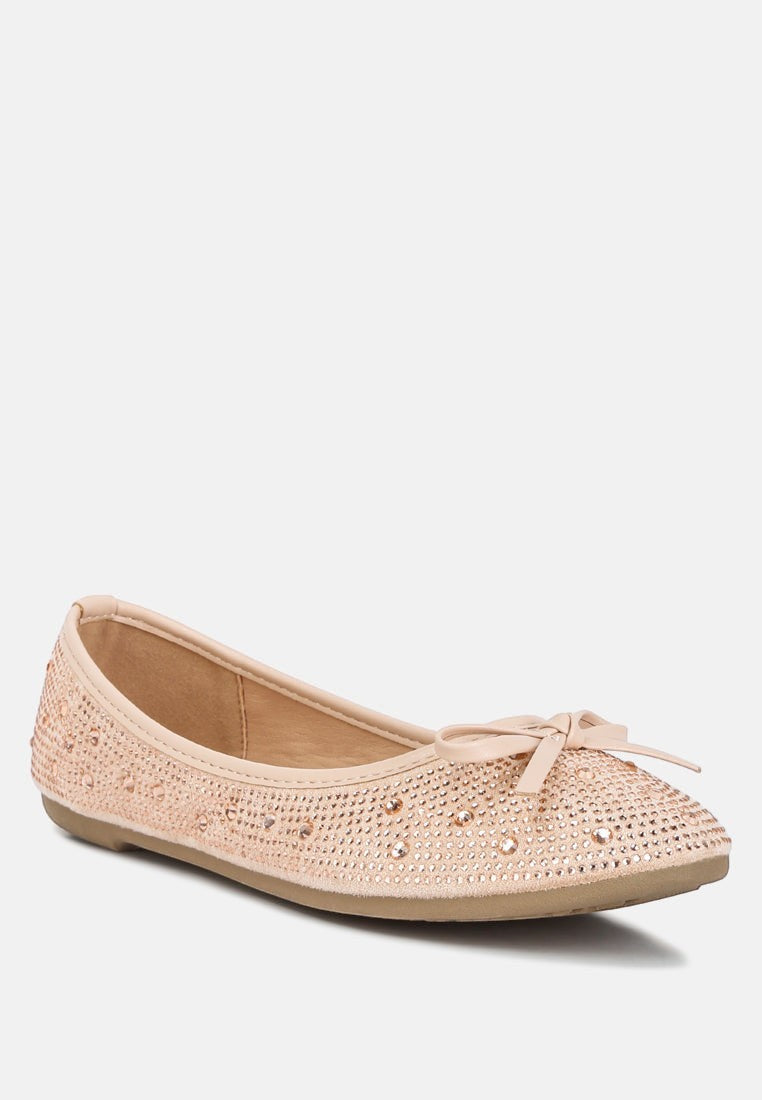 Ballerines ornées de clous et de strass Hosana