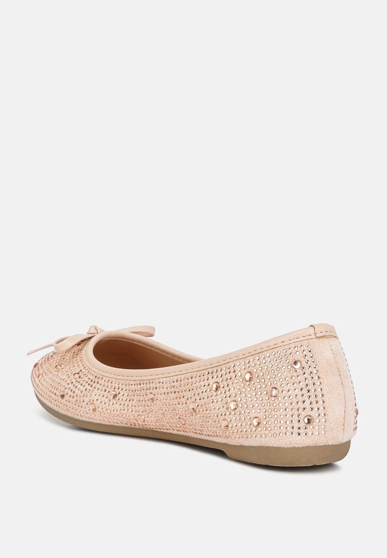 Ballerines ornées de clous et de strass Hosana