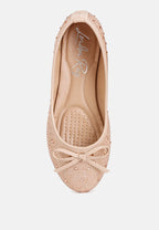 Ballerines ornées de clous et de strass Hosana