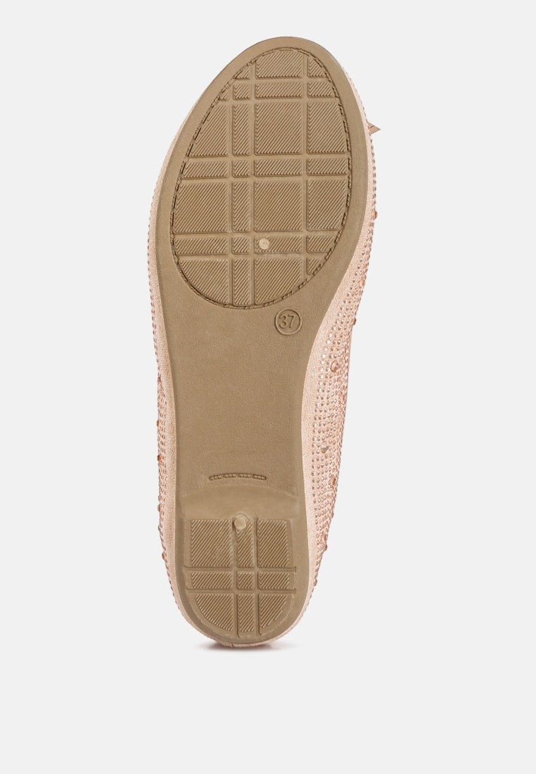 Ballerines ornées de clous et de strass Hosana