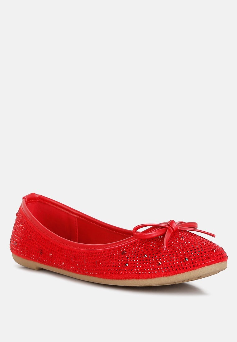 Ballerines ornées de clous et de strass Hosana