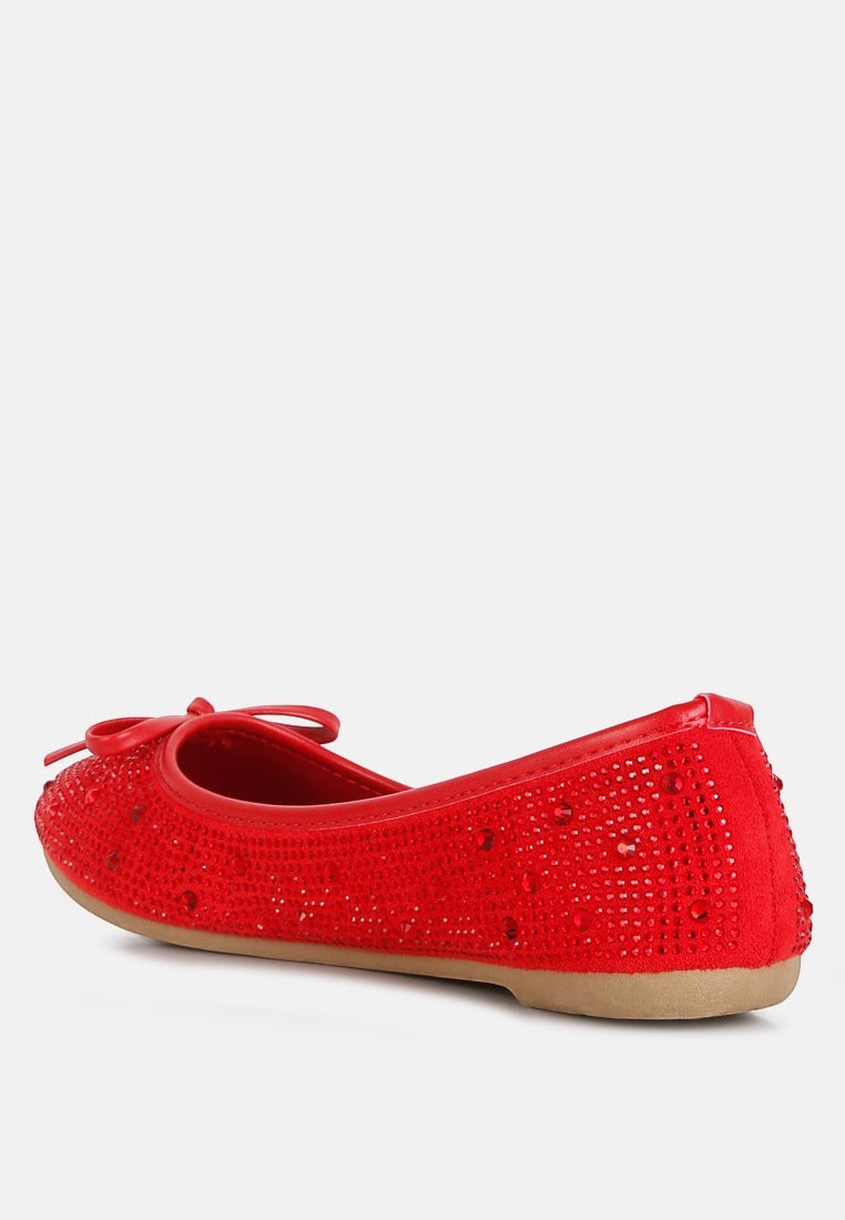 Ballerines ornées de clous et de strass Hosana