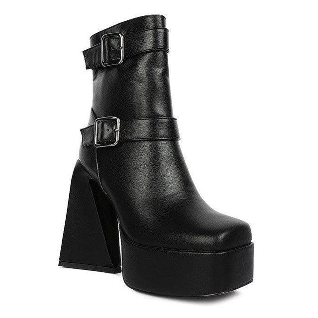 Hot Cocoa High Platform Heel Ankle Boot - VacationGrabs
