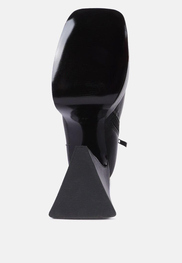 Sole of hot cocoa platform ankle boots by London Rag International with sleek design for a modern look