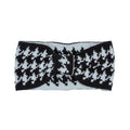 Houndstooth Bow Head Band - VacationGrabs