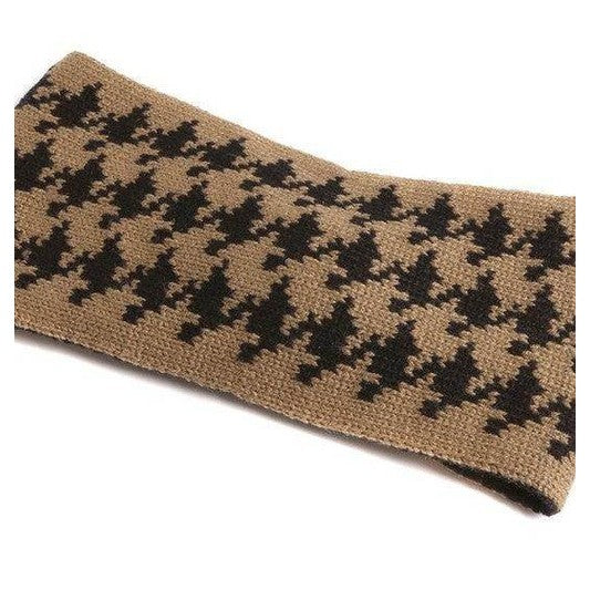 Houndstooth Bow Head Band - VacationGrabs