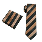 Striped tie and pocket square set for formal occasions, how fold a pocket square