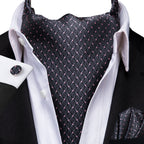 Men's black silk pocket square, elegant design, how fold a pocket square