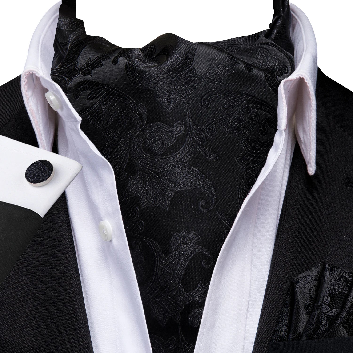Black silk pocket square, how to fold a pocket square