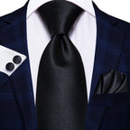 Black textured men's tie for formal occasions, how to tie men's tie