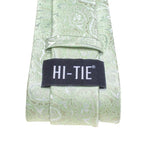 Light green patterned men's tie for stylish formal occasions, how to tie mens tie