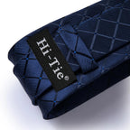 Navy blue men's tie with a textured pattern, perfect for formal occasions, how to tie men's tie