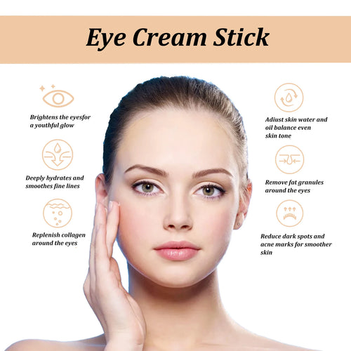 Snail eye cream stick for dark circles with hydrating formula and anti-aging benefits