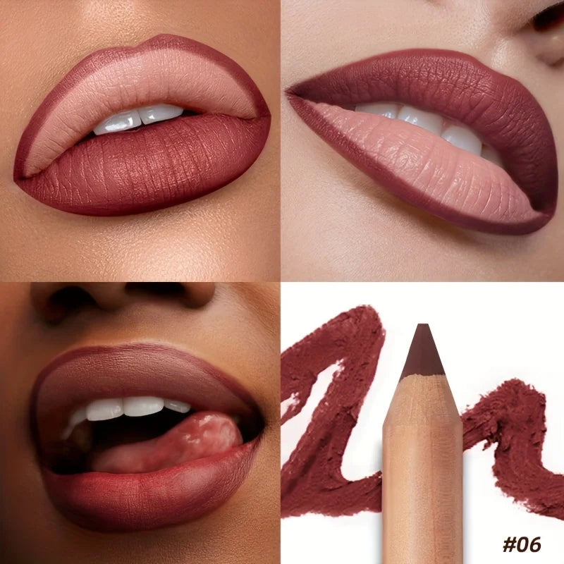 Huda Beauty lip contour stain in deep burgundy, perfect for defining lips